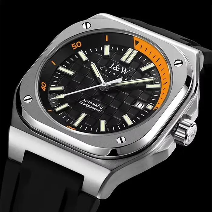 Montre CARNIVAL I & W montres mécaniques pour Homme femme marque de luxe Montre-bracelet automatique hommes femmes 50 M étanche Reloj Hombre
