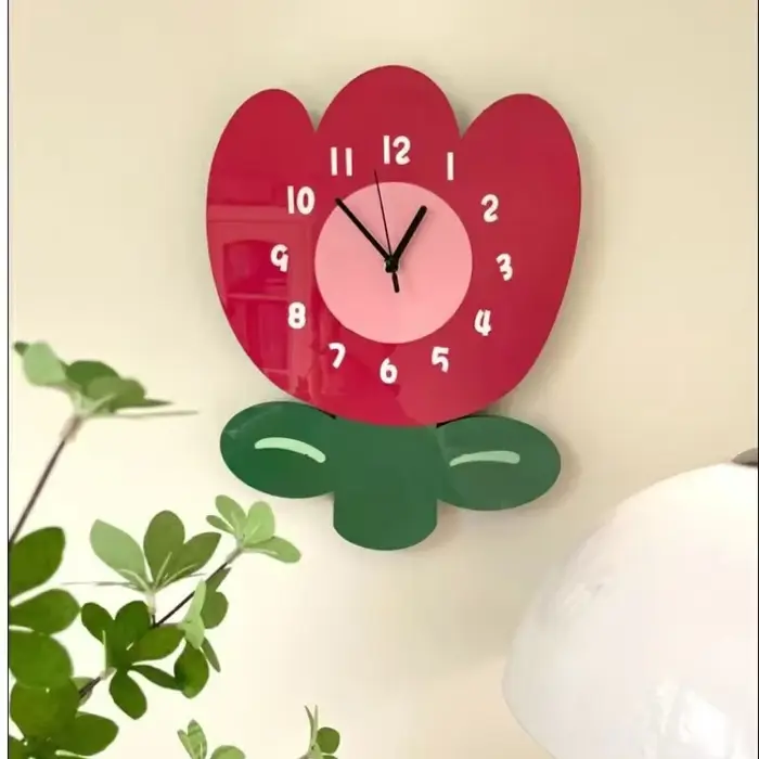Horloge murale suspendue à Quartz silencieuse