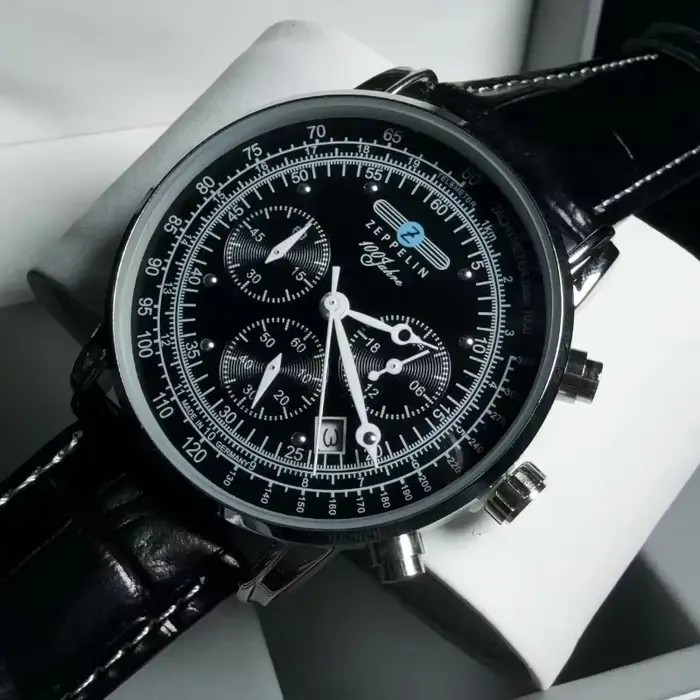 Montre de luxe pour homme Zeppelin, trois aiguilles, seconde fonctionnelle, chronométrage multifonct