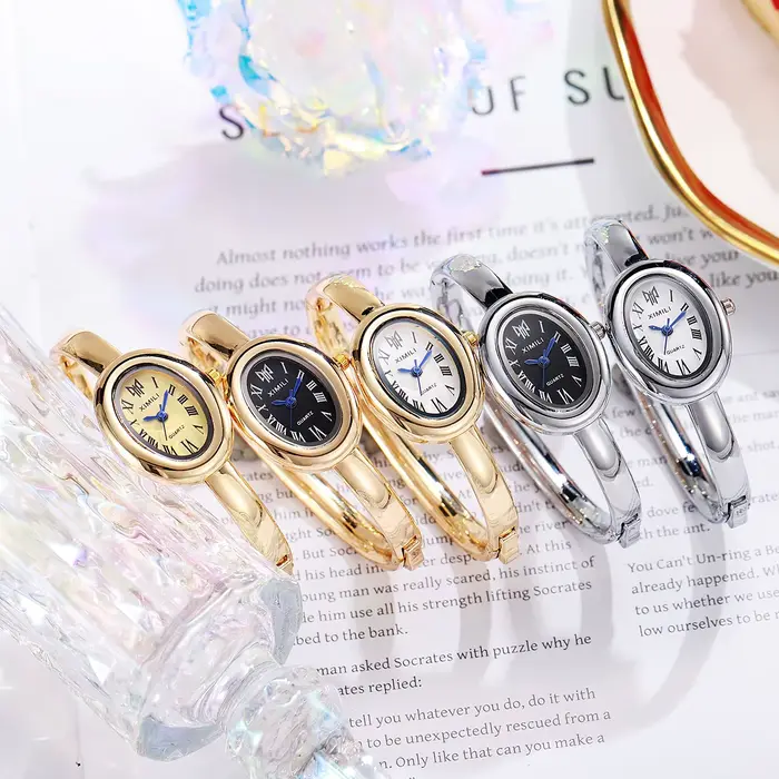Montre Quartz Luxe Femme Sport Argent Acier Étanche Occasions Spéciales Robe Entrainement Soirées