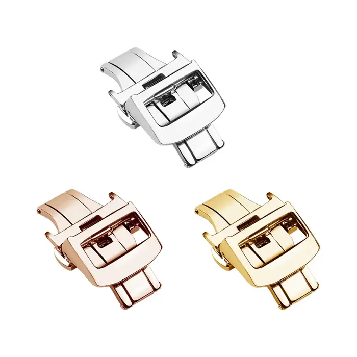 Boucle de montre à fermoir papillon 16 18 20 mm acier inoxydable or rose pour montre Jaeger LeCoultre occasions spéciales femmes hommes