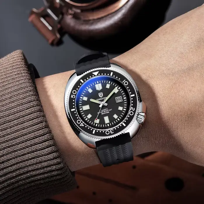 QINGXIYA nouvelles montres pour hommes d'affaires montre à Quartz de luxe
