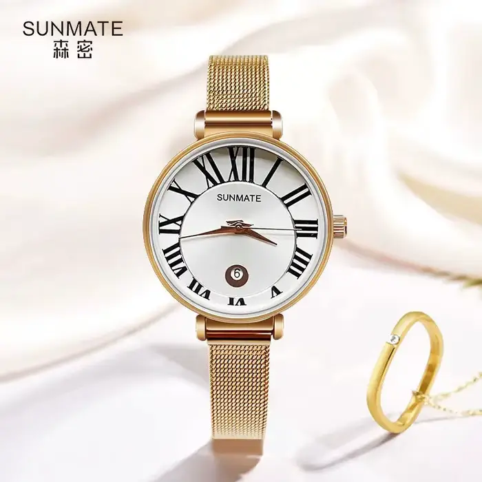 SUNMATE Montre pour femme étanche luxueuse et élégante