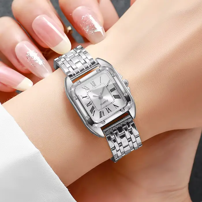 Montre à Quartz carrée de luxe pour femmes