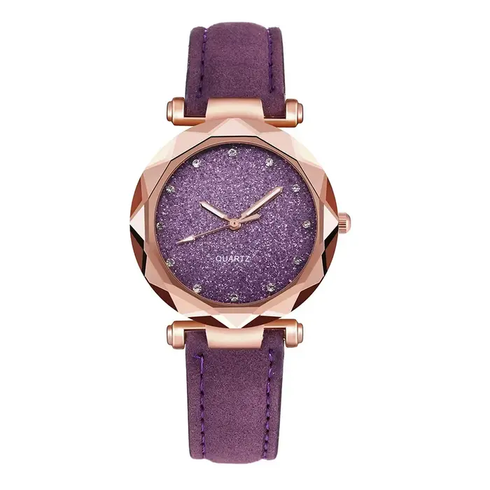 Montre en or rose avec strass pour femmes, élégante et sophistiquée pour occasions spéciales et tous les jours
