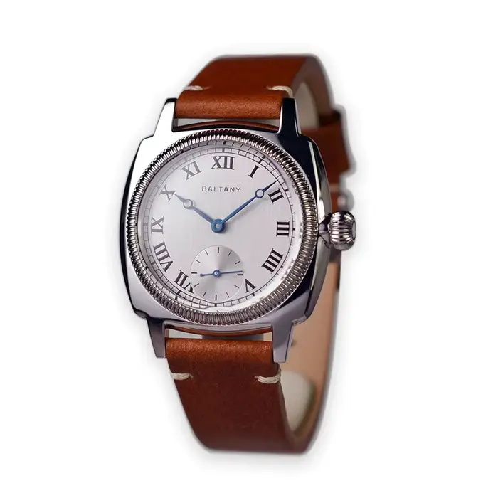 Baltany-Montre habillée à la mode, cadran romain, boîtier en acier inoxydable, mouvement à quartz Oy