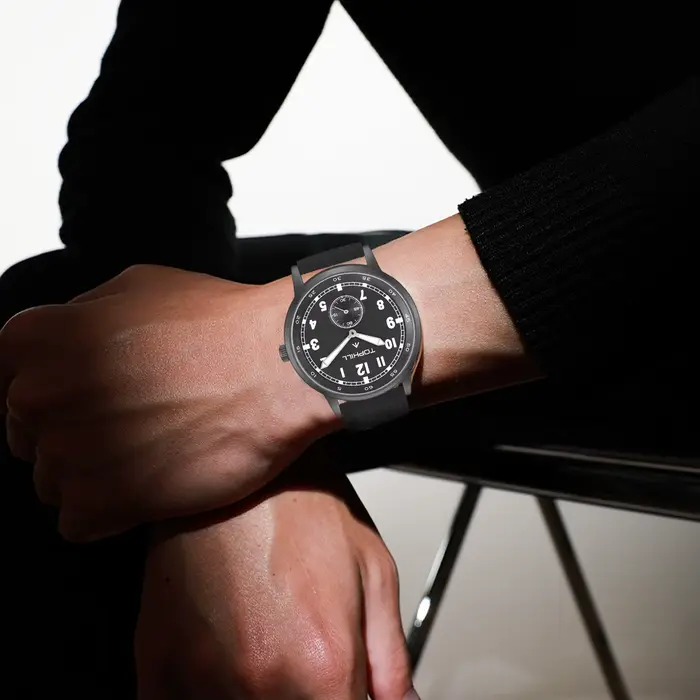 Montre Tophill TW099G Quartz avec Bracelet en Toile Lumineuse pour Hommes Occasions Spéciales Vintage Résistante à l'Eau