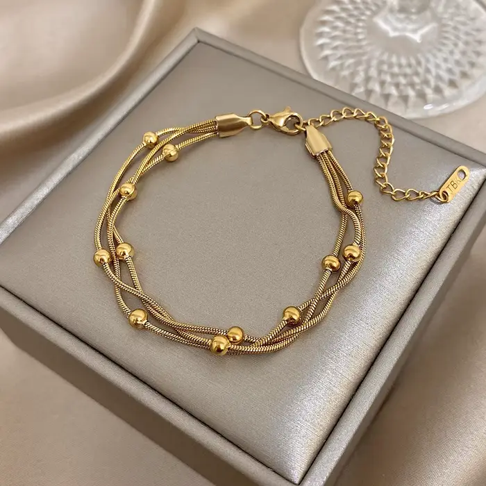 Bracelet réglable en acier inoxydable pour femmes