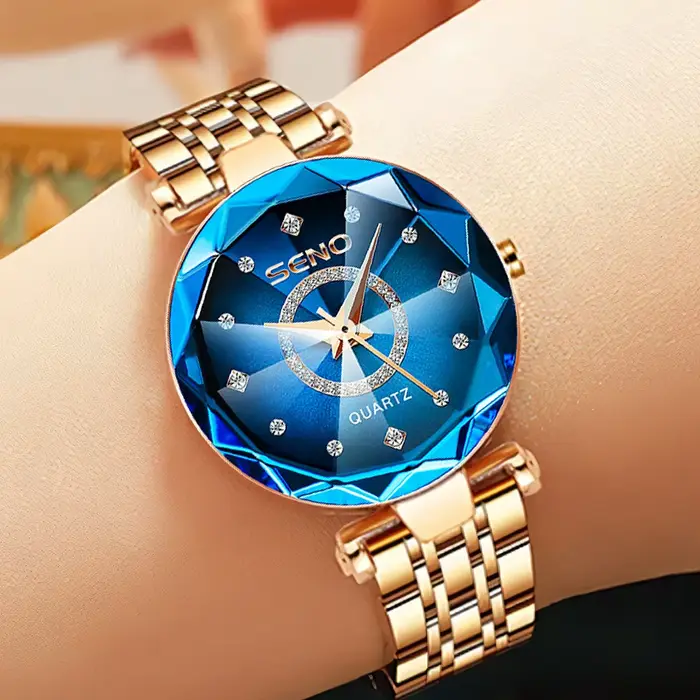 Montre à quartz pour femmes élégante résistante à l'eau en acier inoxydable pour toutes les occasions et styles