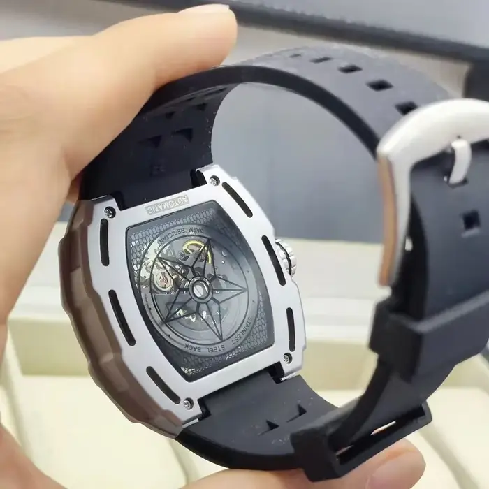 Mark Fairwhale 6700 nouvelles montres mécaniques pour hommes montre-bracelet automatique pour Tourbillon squelette conception étanche montre de mode