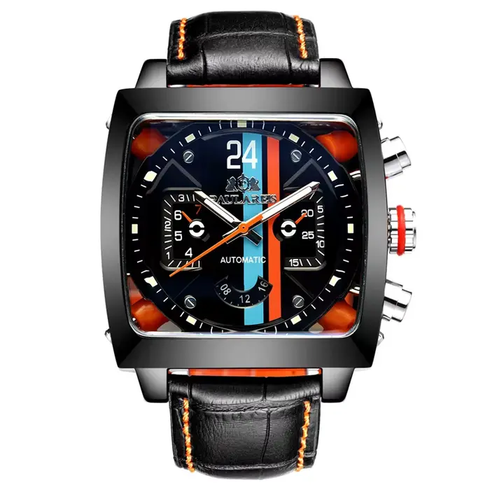 PAULAREIS P luxe hommes automatique auto vent montre mécanique