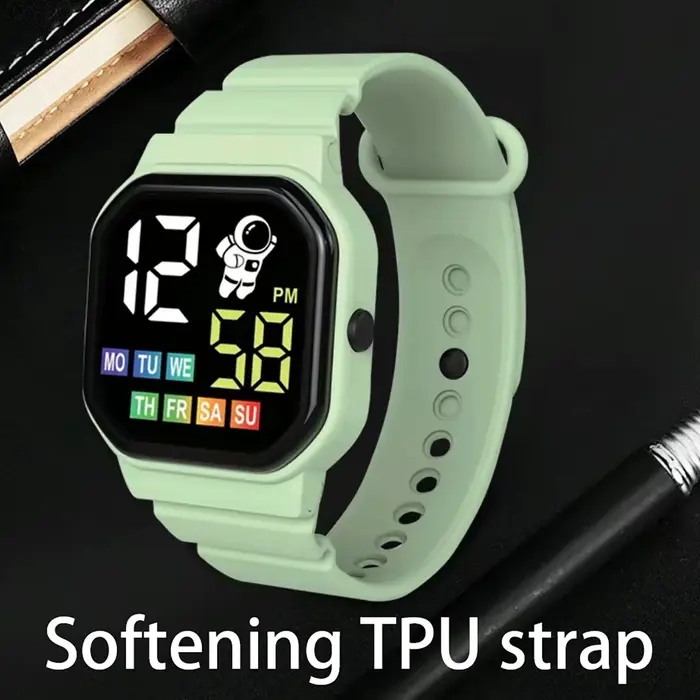 Montre intelligente pour enfants affichage semaine LED montres numériques pour garçon fille