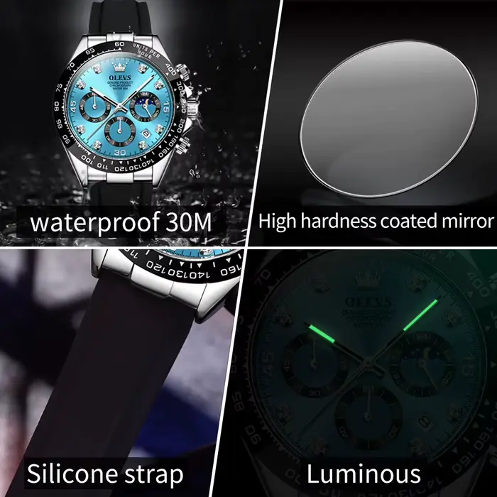 Montre à Quartz de Luxe pour Homme