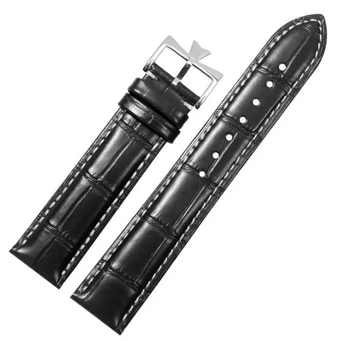 19mm 20mm 21mm 22mm bracelet de montre en cuir véritable remplacement pour Vacheron Constantin Patrimony VC noir bleu