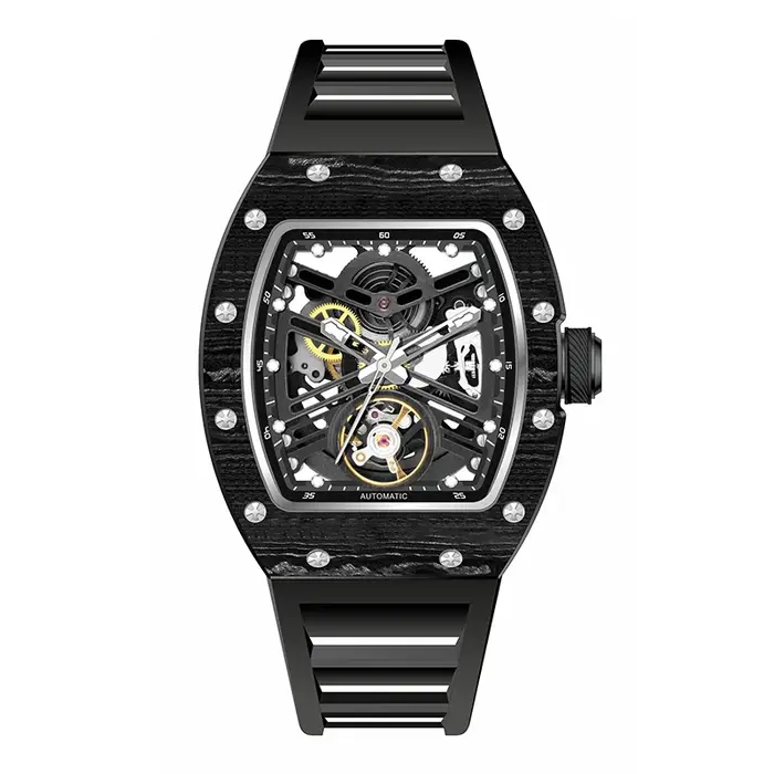 DANIEL GORMAN mode montres de luxe pour hommes cadran carré en acier inoxydable étanche Date automatique chronographe Quartz homme montre + boîte
