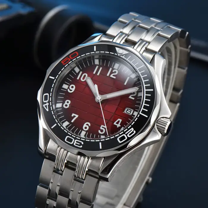 Montre mécanique automatique en acier inoxydable pour homme, boîtier étanche, lunette en céramique, montre d'affaires à la mode, 41mm