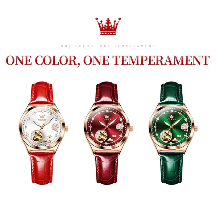 Montre-bracelet mécanique automatique OLEVS 6601 pour femmes