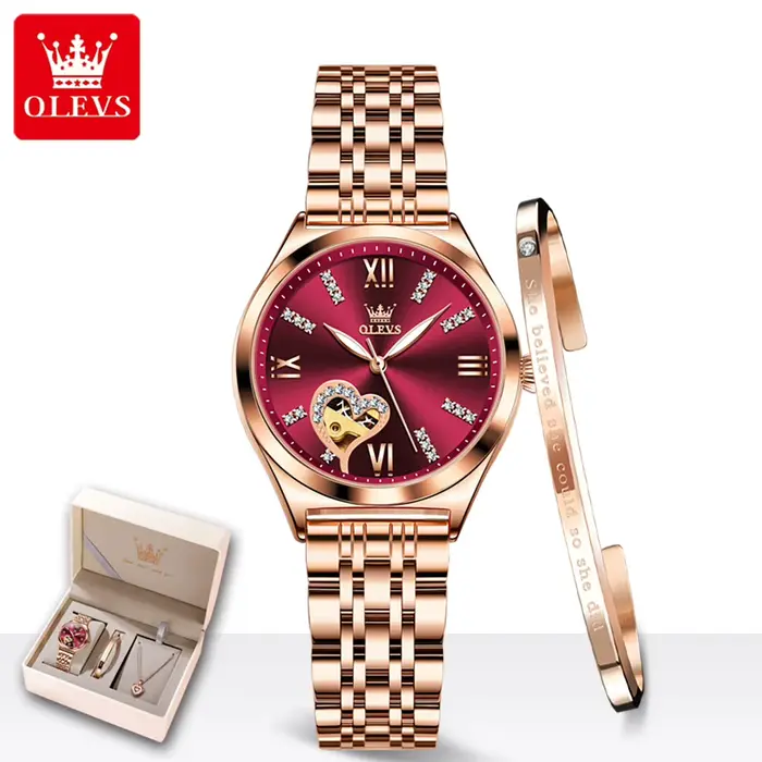 OLEVS 6636 femmes montre mode échelle romaine
