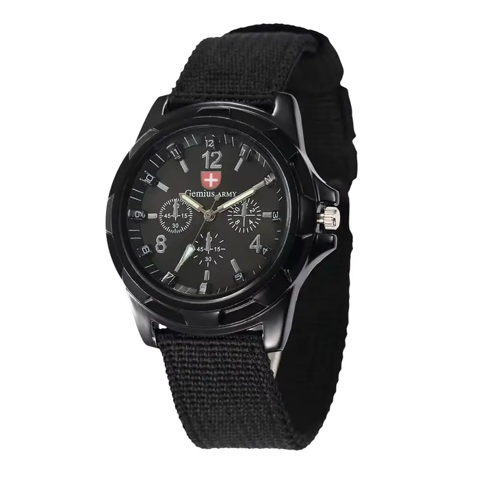 Montre militaire pour hommes, marque supérieure, vert armée, sport, analogique, Quartz, bracelet en 