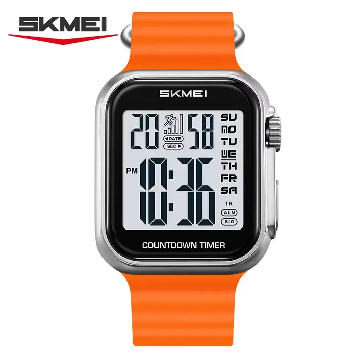 SKMEI 2269 montre électronique mode Sport compte à rebours étanche montres pour hommes 2 fois Original luxe horloge numérique pour homme