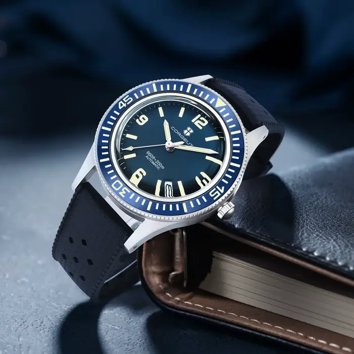 CORGEUT 50-Fathoms montre de plongée WD50F NH35 mouvement automatique 40mm