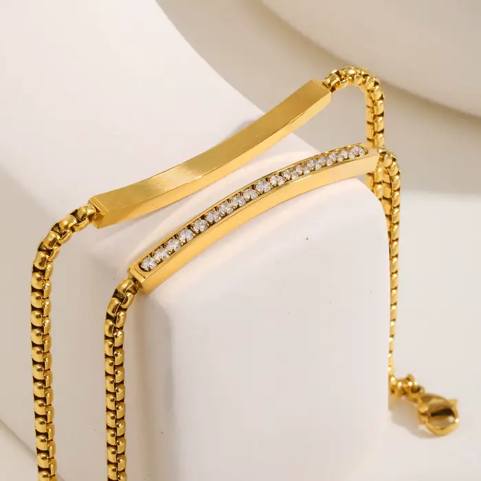 Zunderly-Bracelets de perles carrées pour hommes et femmes