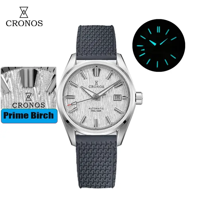 Cronos nouveau 39mm Texture luxe hommes affaires robe montres SW200 automatique mécanique étanche 100m L6037M