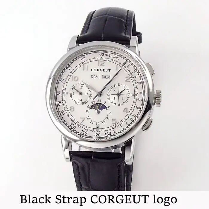 Corgeut montre multifonctionnelle montre mécanique automatique pour hommes 42mm jour Date mois année