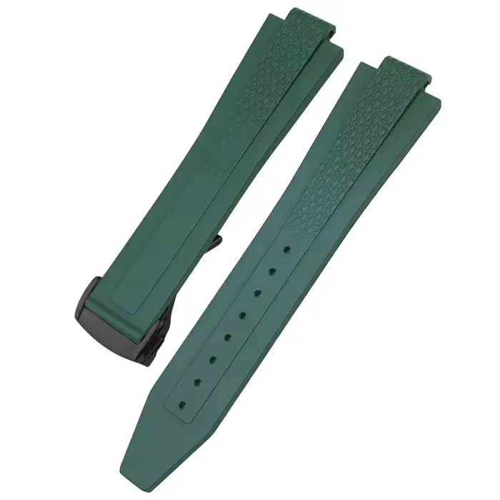 Bracelet de montre convexe en caoutchouc fluoré FKM souple