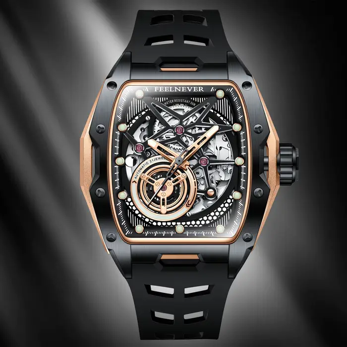 Hollow Tourbillon montres pour hommes montre automatique de luxe