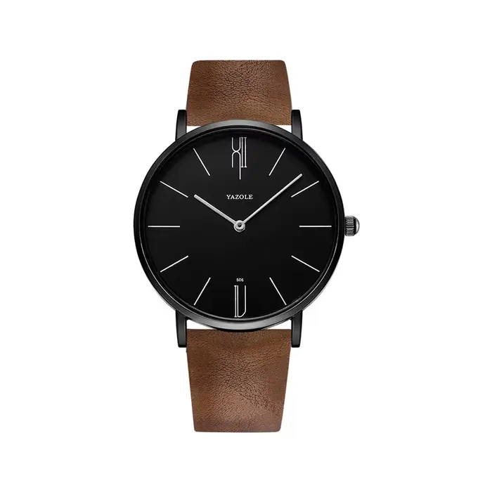 Montres-bracelets à Quartz pour hommes de marque de luxe montres en cuir d'affaires de mode pour hom