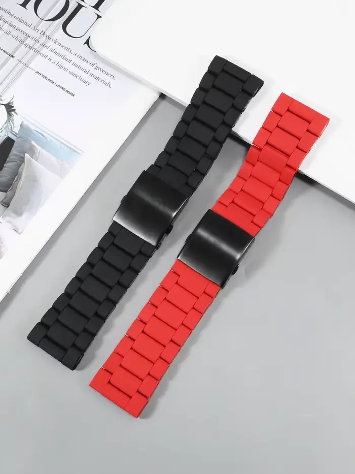 Silicone pour montre en acier recouvert de plastique Diesel DZ7370DZ7396 avec bracelet