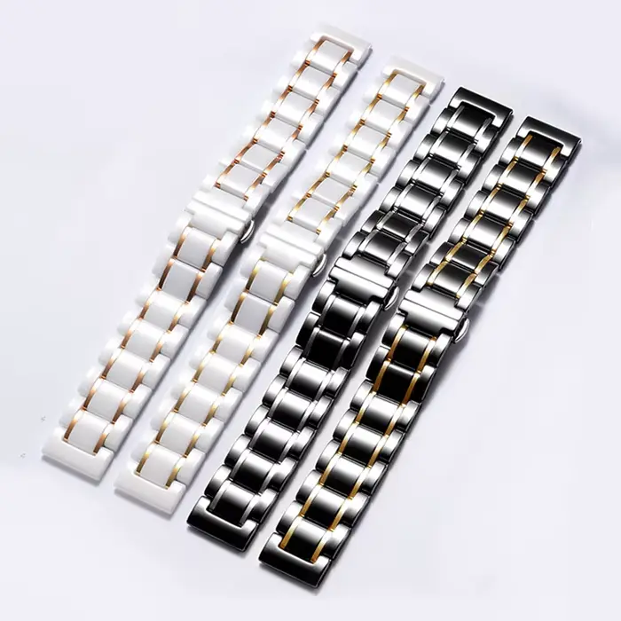 Bracelet de montre en céramique pour hommes et femmes
