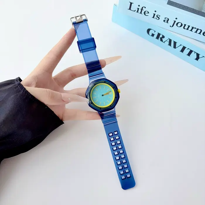 Bracelet transparent en Tpu + étui pour accessoires royal pop swatch