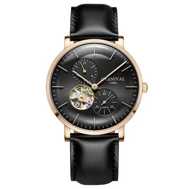 Montre Carnival Mécanique Saphir Homme Style Luxe Fêtes Occasions Spéciales Robuste Chic Casual