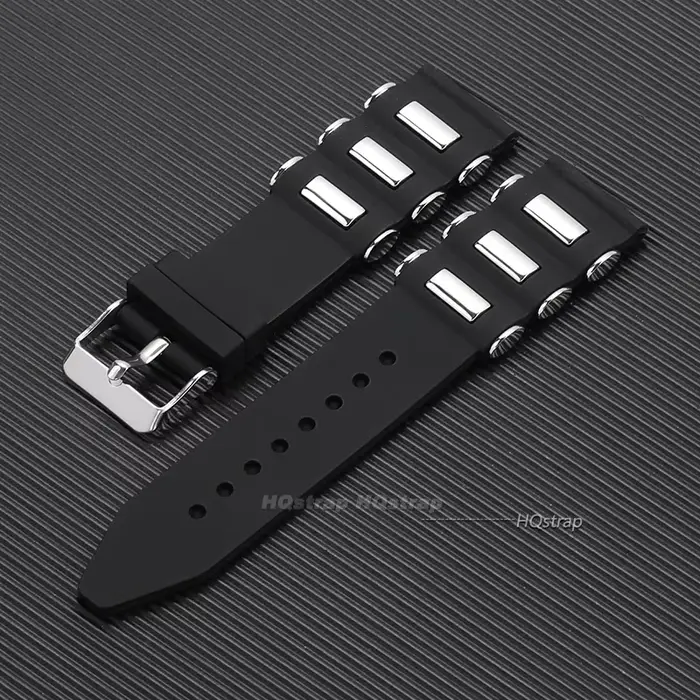 Bracelet de montre de Sport en Silicone noir étanche