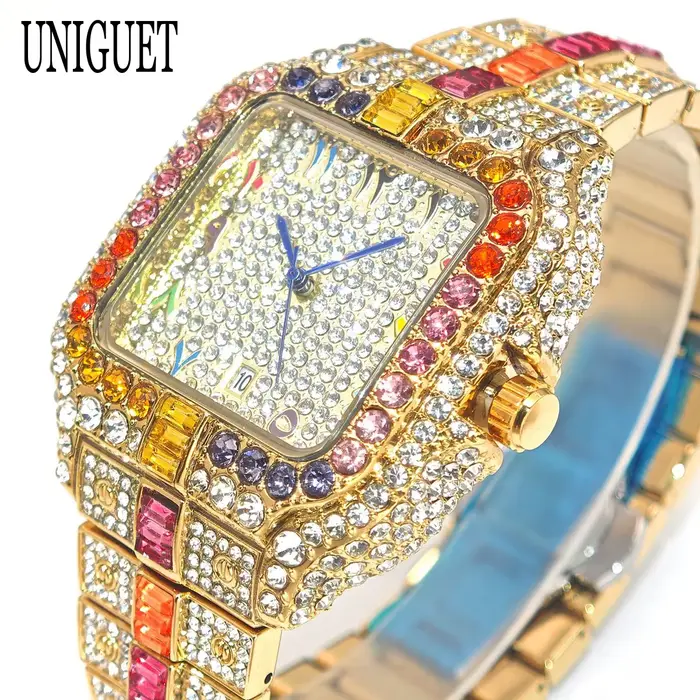 Montre UNIGUET Rainbow Diamond pour Homme