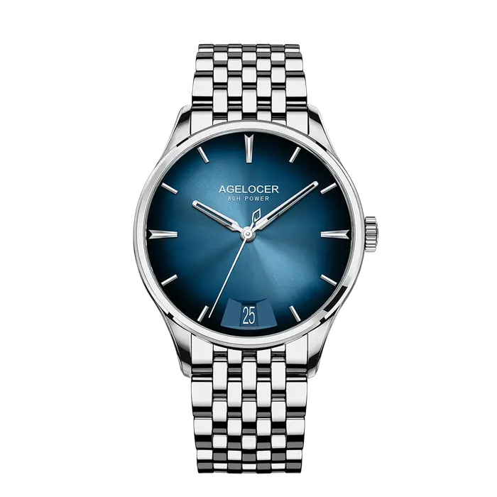 Montre AGELOCER Original Budapest pour homme, montre de luxe en or, grand calendrier, automatique, mécanique, cadeau d'anniversaire pour homme