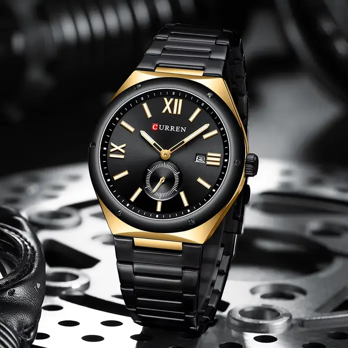 Nouvelle montre homme Curren 2024 quartz décontractée avec calendrier complet et résistance à l'eau pour homme style décontracté et élégant occasions quotidiennes et spéciales