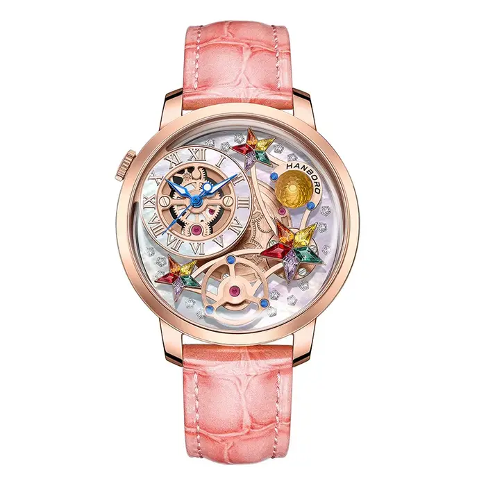 Montre à quartz pour femme HANBORO, 40 mm, montre-bracelet pour femme, lumineuse, étanche 50 m, cadr