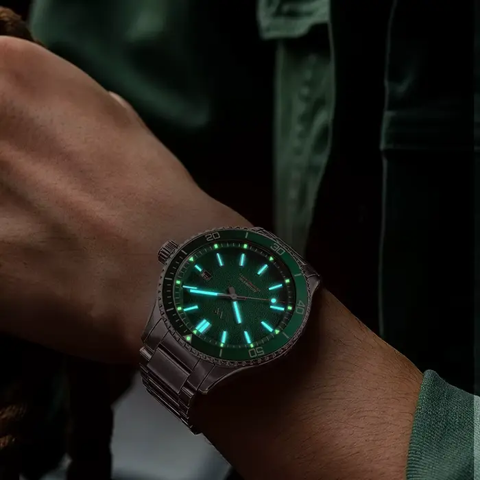 WM montre montre de plongée automatique montres mécaniques homme montre de plongée saphir acier inoxydable plongeur Welly Merck montre-bracelet WM046