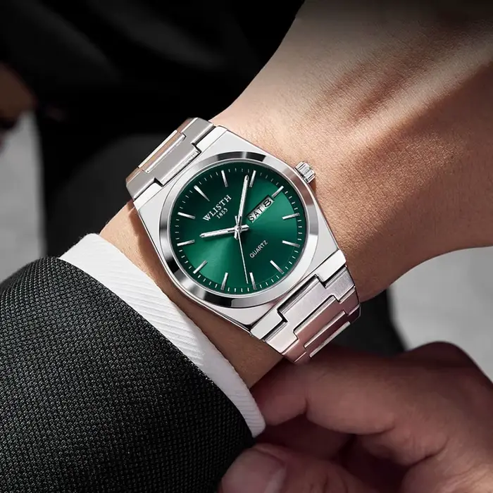 Homme montre montre à Quartz de luxe étanche lumineux Date semaine en acier inoxydable montre pour hommes mâle relógios masculino reloj hombre
