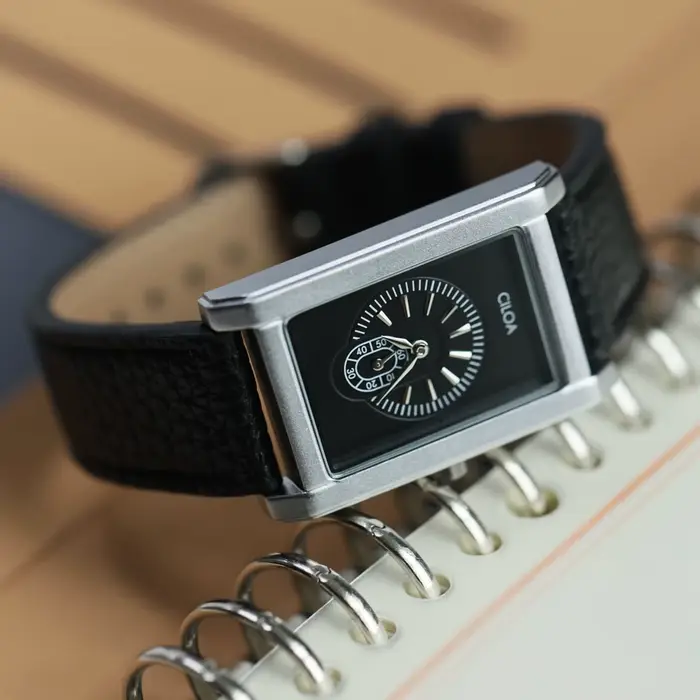 CILOA réservoir carré haute qualité montre hommes marque véritable cadeau rétro affaires