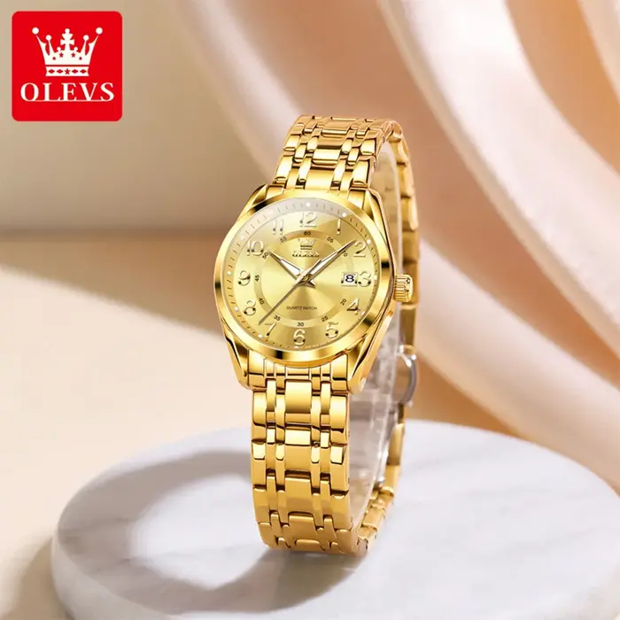 Montre OLEVS Quartz pour Femmes avec Fonction Chronographe et Date Résistante à l'Eau Occasions Spéciales et Quotidienne