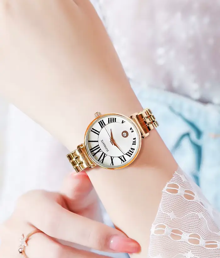 SUNMATE Montre pour femme étanche luxueuse et élégante