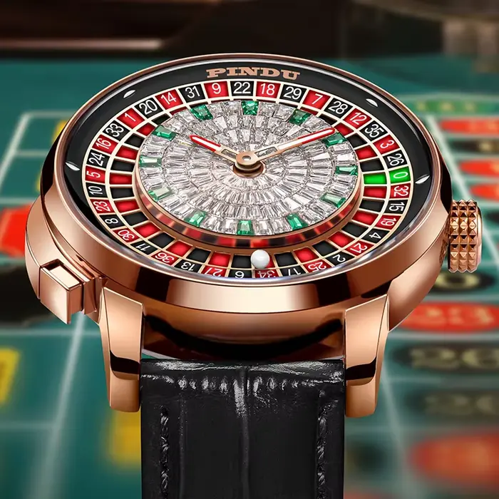 Montre Mécanique en Cuir pour Homme