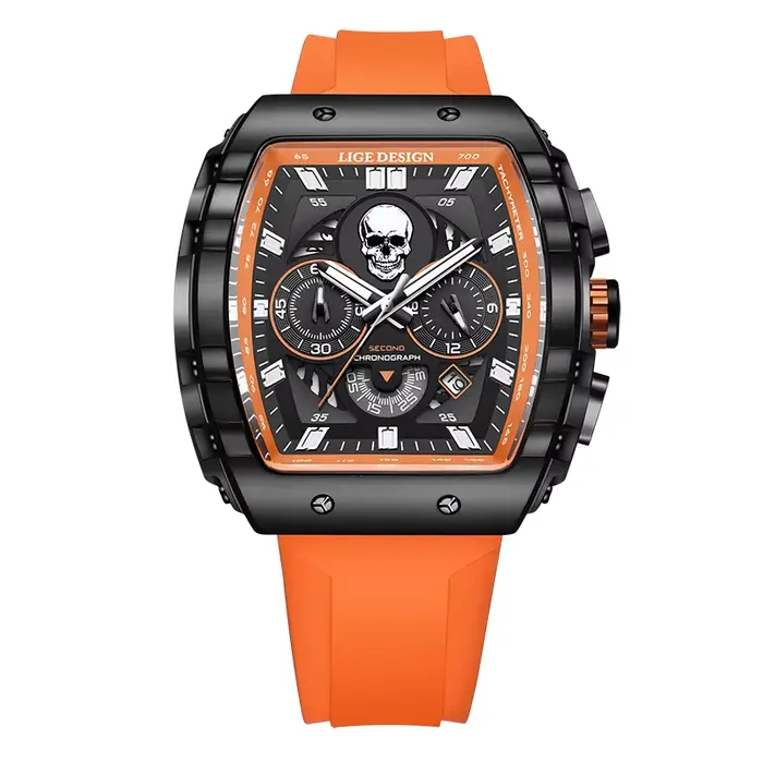 Montre homme LIGE, cadran squelette, montres sport militaires pour hommes, mode décontractée, luxe, 