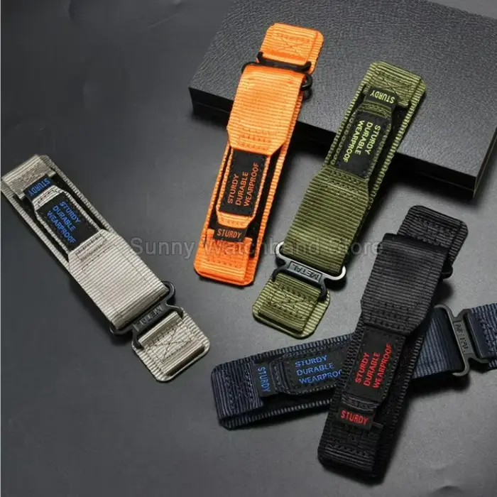 Bracelet de montre en nylon de qualité supérieure avec fermeture Velcro