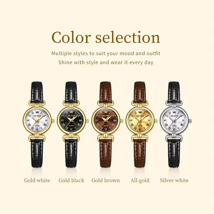 OLEVS 5645 nouvelles femmes montres élégant Original Date Quartz montre-bracelet étanche