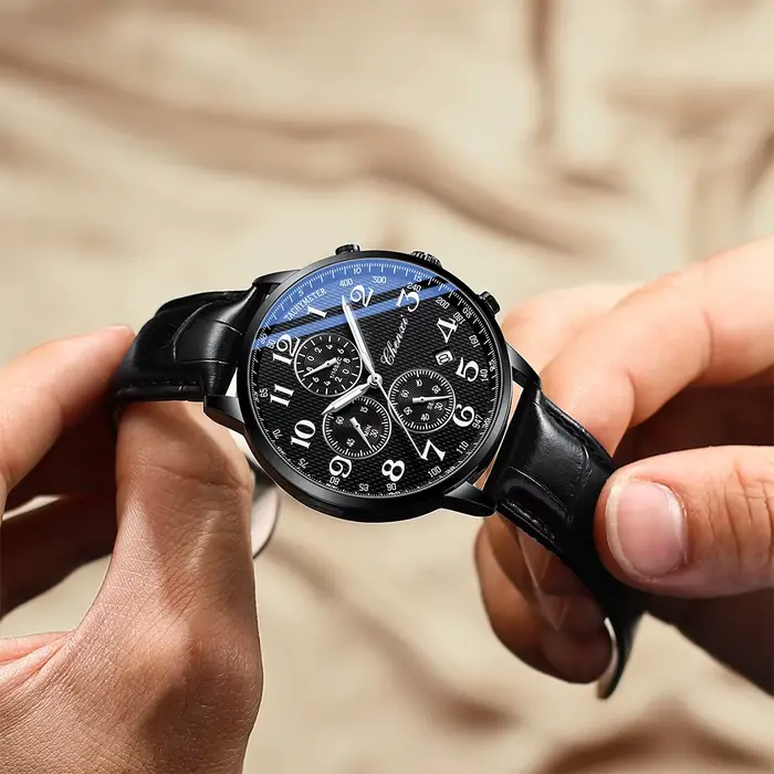 CHENXI montres pour hommes multi-fonctionnel Quartz homme montre calendrier lumineux chronographe